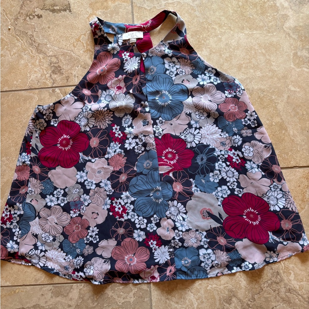 LOFT Vibrant Floral Blouse